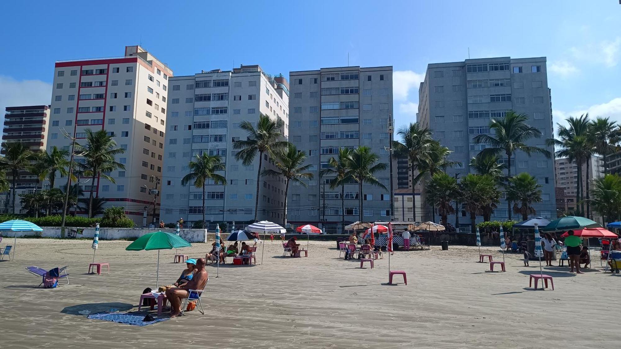 Apartamento Pe Na Areia Vila Caicara Praia Grande  Luaran gambar